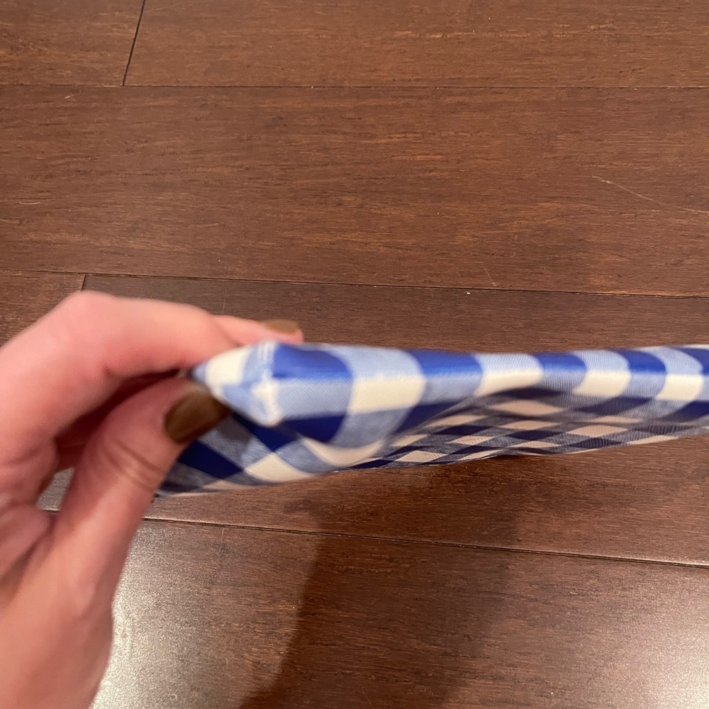 delfonics for madewell Blue Checkered gingham pouch - Picture 9 of 13